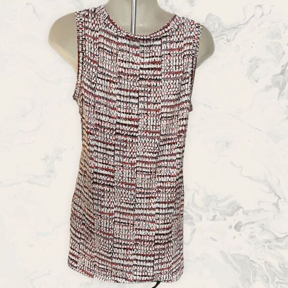 Liverpool Los Angeles V-Neck Knit Tank - Size S - White /red - Picture 2 of 5